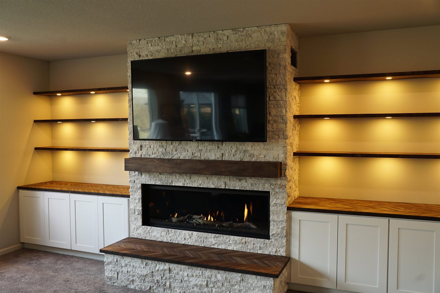 Fireplace build-out, Camas, WA